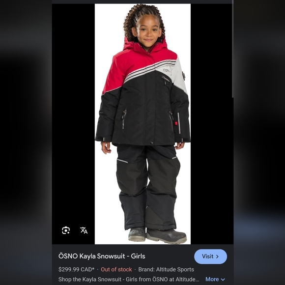 OSNÖ Other - OSNÖ Winter Jacket and Snow Pants / Snowsuit- Unisex Size 6 NEW With Tags
